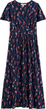 Seasalt Cornwall Chateaux Floral Organic Cotton Midi Dress