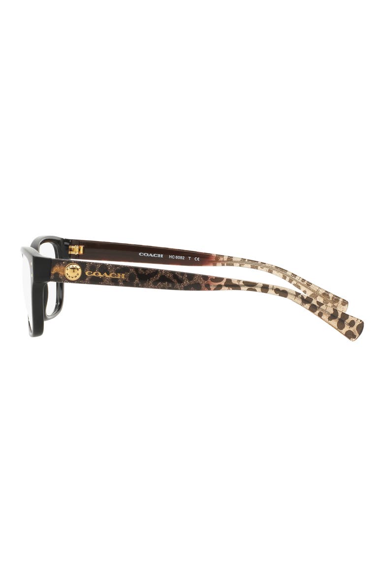 53mm Rectangular Optical Glasses, Alternate, color, BLACK
