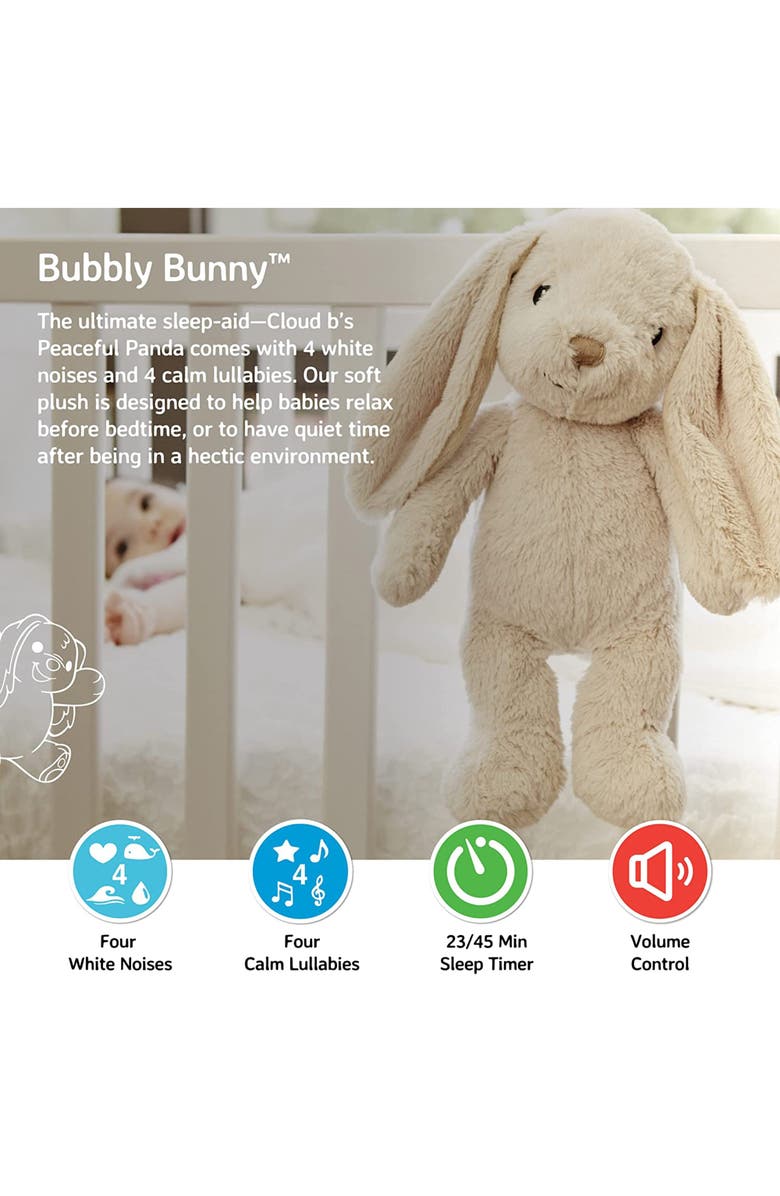 Cloud B Bubbly Bunny Plush Musical & White Noise Sound Machine, Alternate, color,