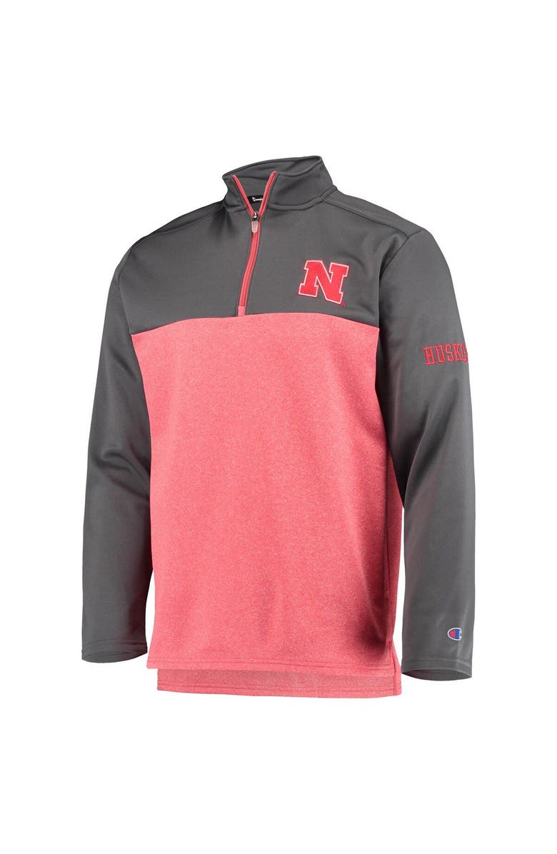 Champion Men's Champion Scarlet Nebraska Huskers Gameday Quarter-Zip Jacket, Alternate, color, Scarlet