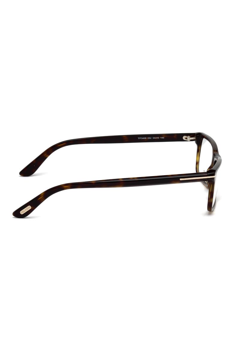 56mm Geometric Optical Glasses, Alternate, color, HAVANA ROSE GOLD / T LOGO