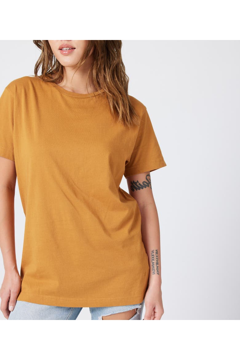 Unisex Cotton T-Shirt, Alternate, color, Turmeric