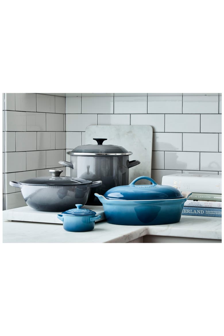 8-Quart Enameled Steel Stockpot, Alternate, color, OYSTER