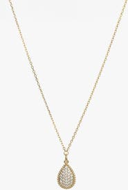 Bearfruit Jewelry Sterling Silver 18k Gold Plated Leah Crystal Necklace Sparkle Trendy