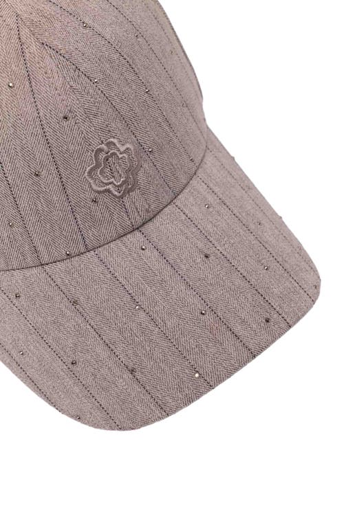 Maje Printed Cotton Cap In Purple