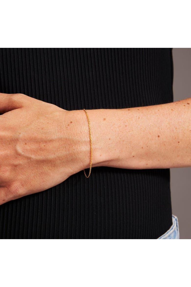 Diamond Cut Cable Chain Bracelet, Alternate, color, Gold 24k