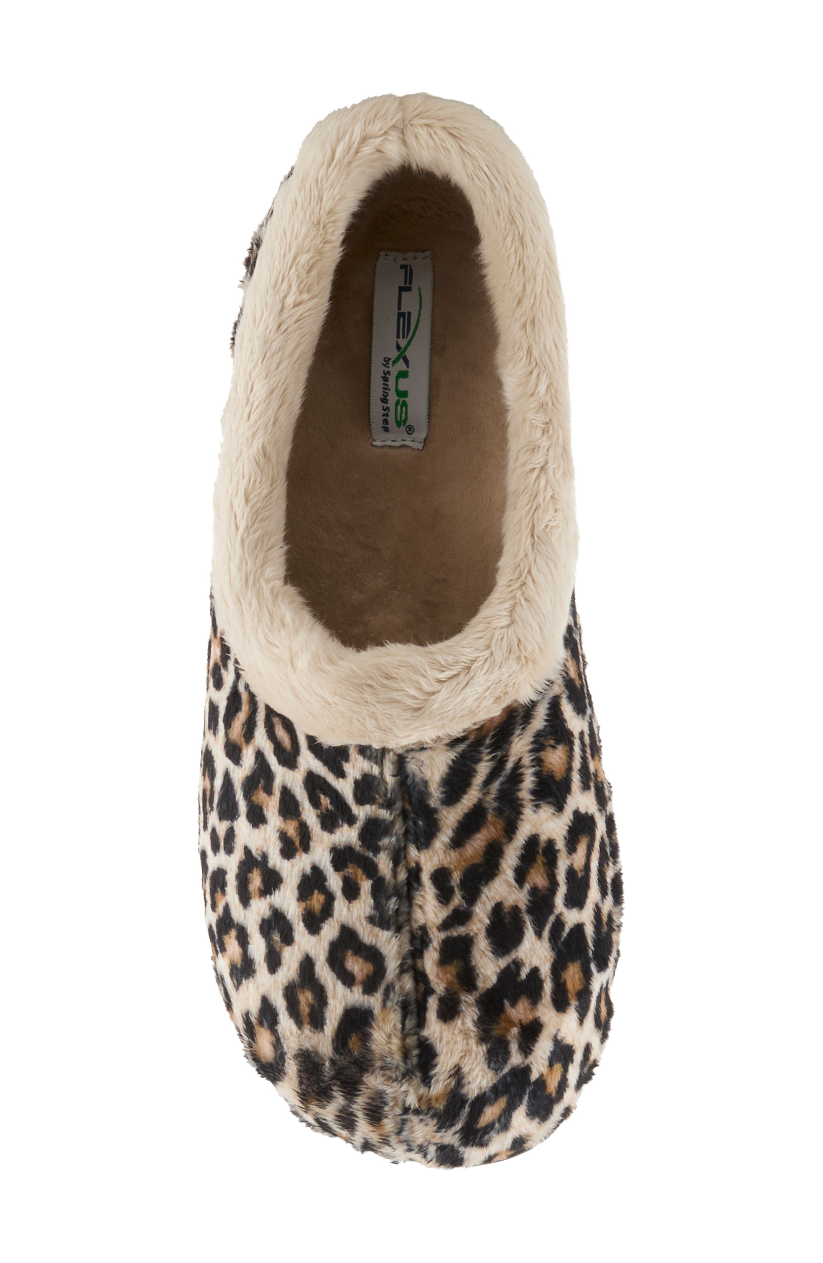 Amalie Faux Fur Slipper, Alternate, color, LEOPARD PRINT