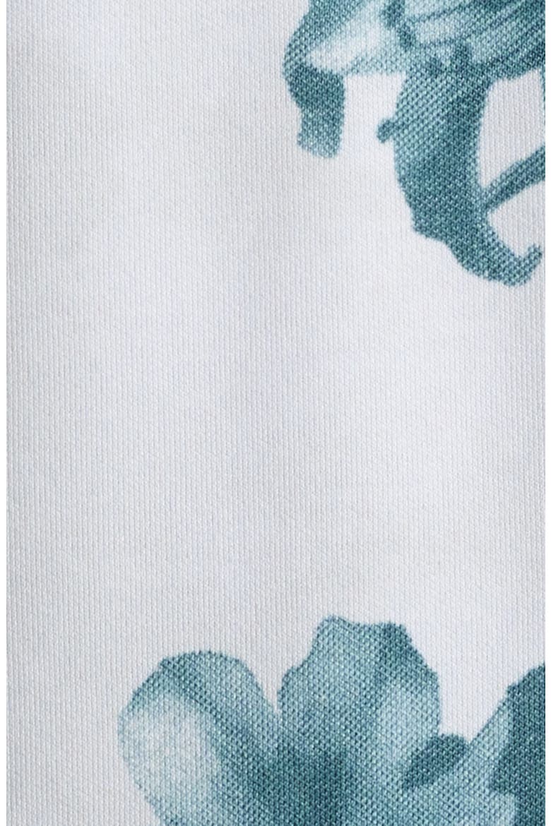 Featherweight Magnolia Floral Piqué Polo, Alternate, color, MOONBEAM