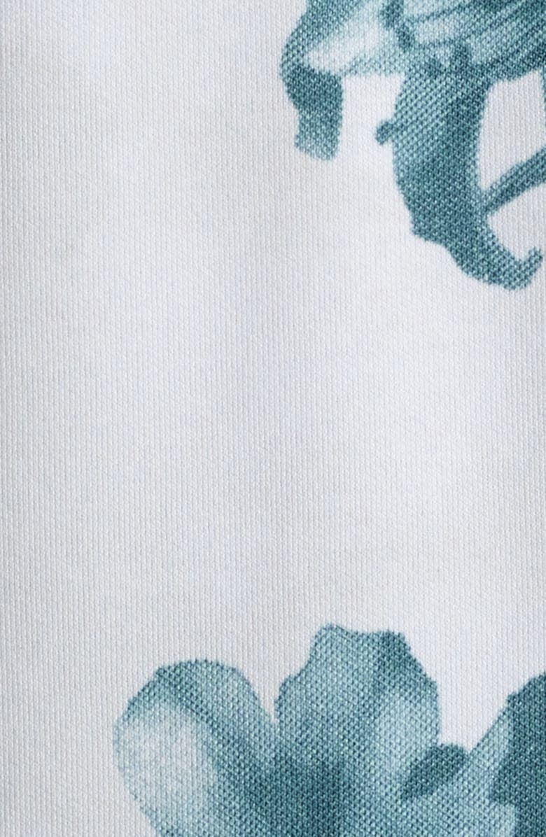 TravisMathew Featherweight Magnolia Floral Piqué Polo, Alternate, color, Moonbeam