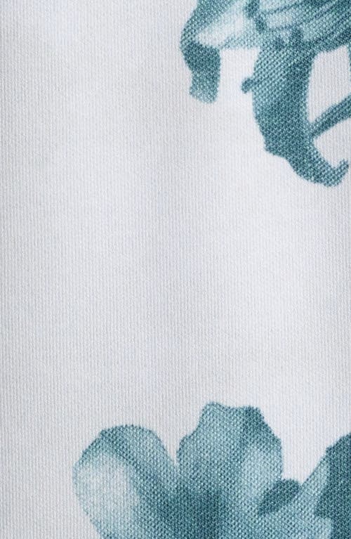 Travismathew Featherweight Magnolia Floral Piqué Polo In Blue