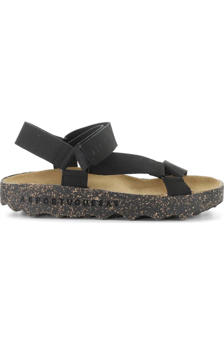 Asportuguesas by Fly London Clew Sandal, Alternate, color, Black