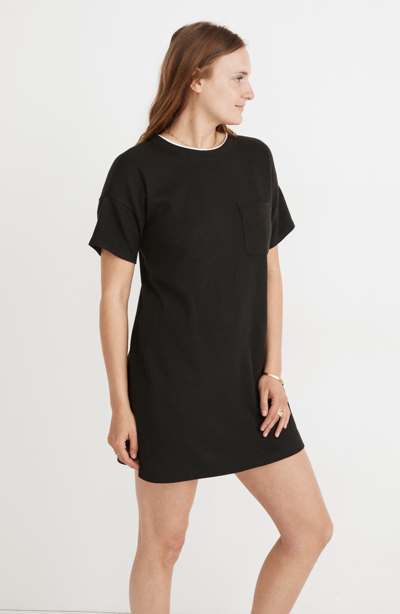 Madewell Rib T-Shirt Dress, Alternate, color,