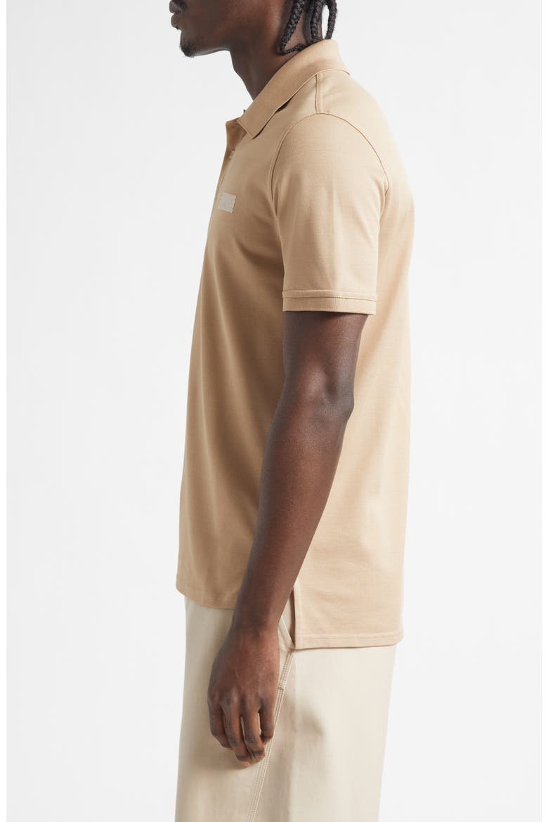 Regular Fit Logo Patch Cotton Piqué Polo, Alternate, color, BEIGE