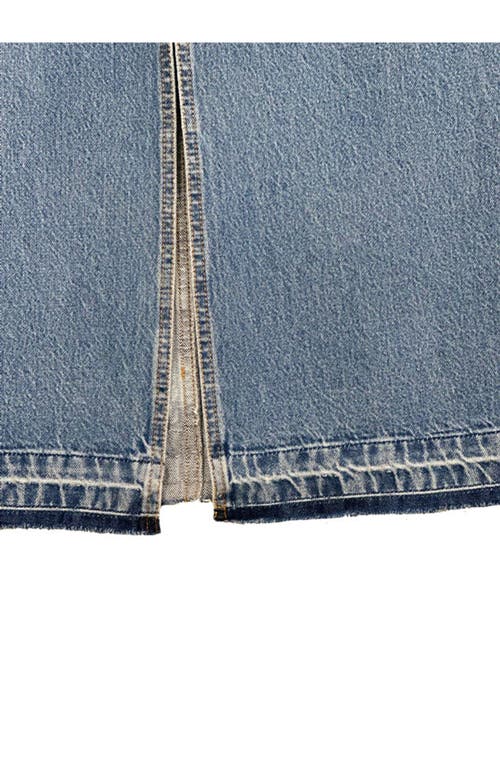 Fortela Jorgy Stone Wash Denim Skirt In Blue