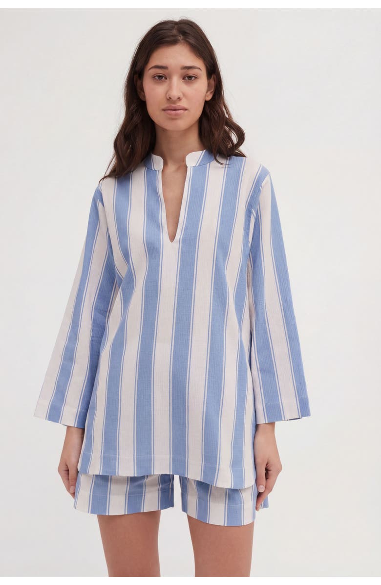 Desmond & Dempsey Boat Pajama Set, Alternate, color, Feluka Blue