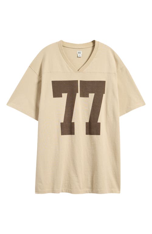 Shop Bdg Urban Outfitters 77 V-neck Graphic T-shirt In Ecru