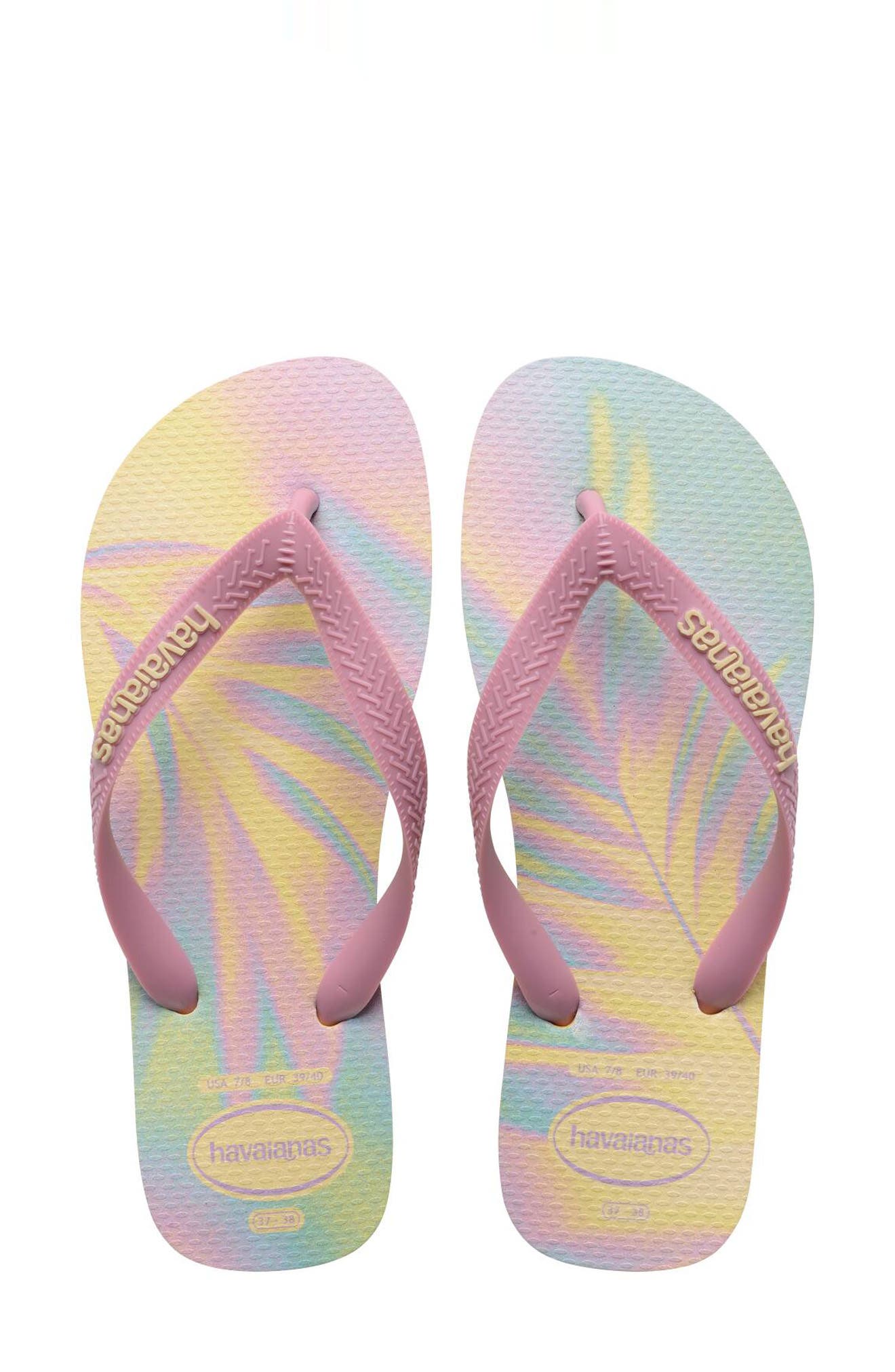 Havaianas Top Fashion Flip Flop, Alternate, color, Peach/Pink