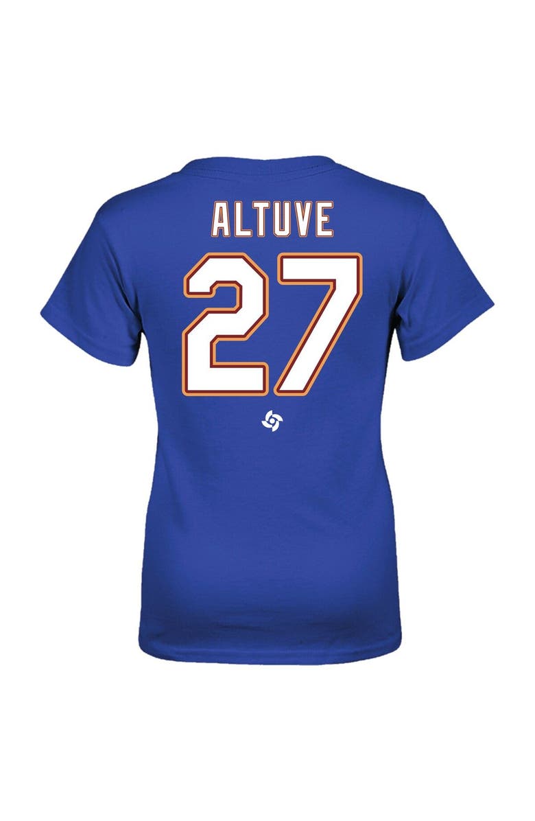 Legends Merchandise Youth LEGENDS Jose Altuve Royal Venezuela Baseball 2023 World Baseball Classic Name & Number T-Shirt, Alternate, color, 