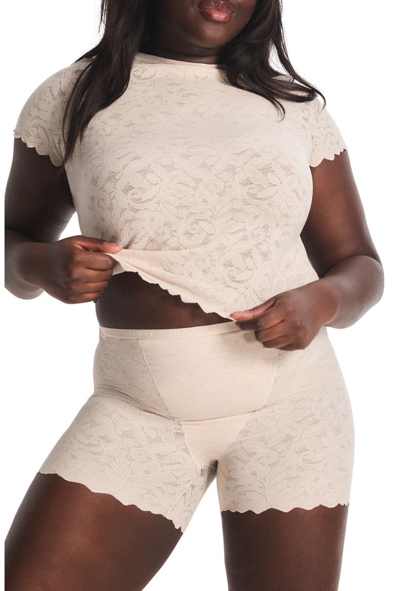 Lacy Dreams Pajama Baby Tee, Alternate, color, HUSH BEIGE