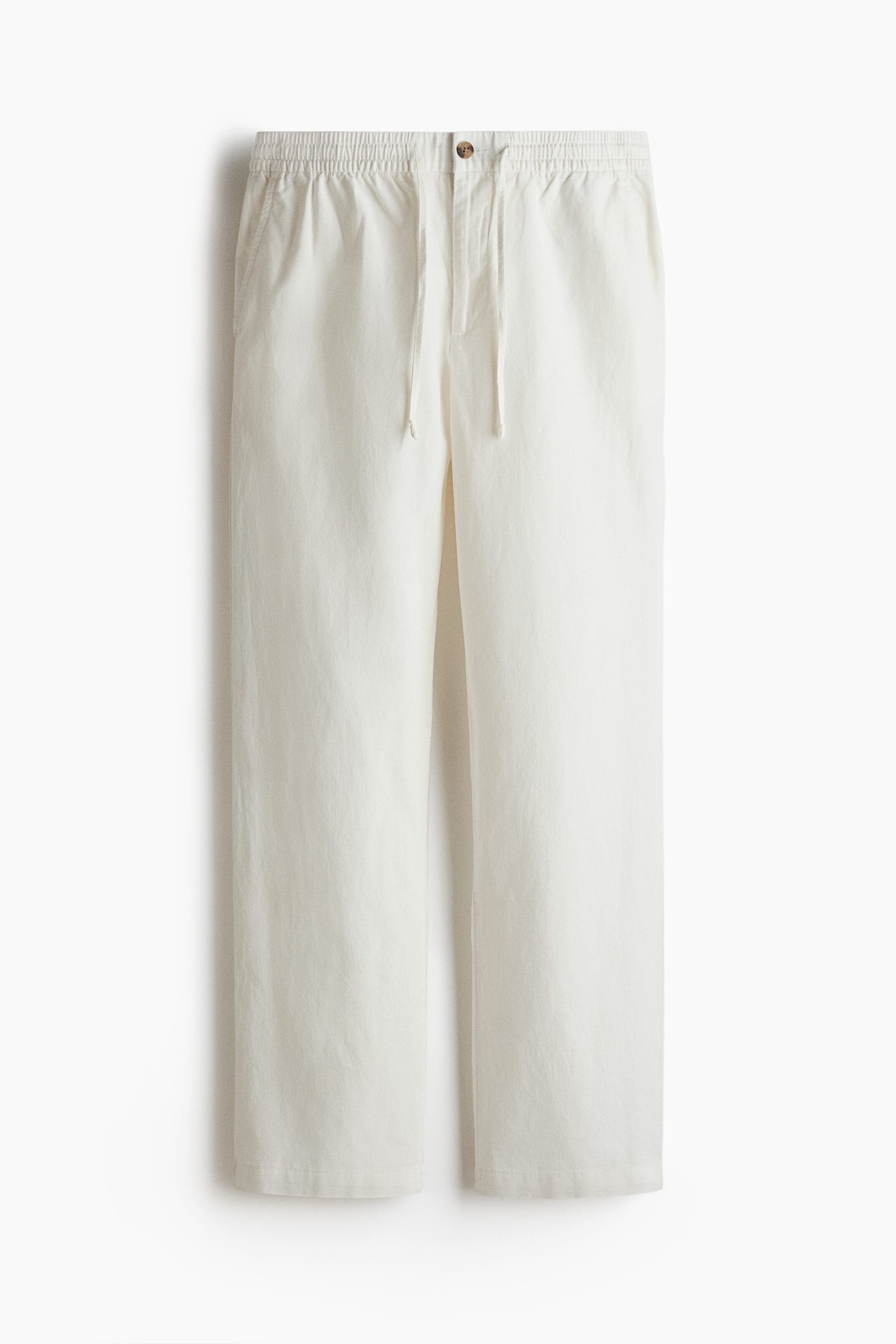 Regular-fit linen-blend pants - image 3