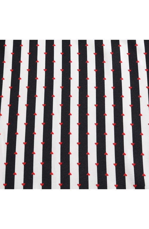 Betsey Johnson Wonderland Stripe Duvet Cover & Sham Set In Black
