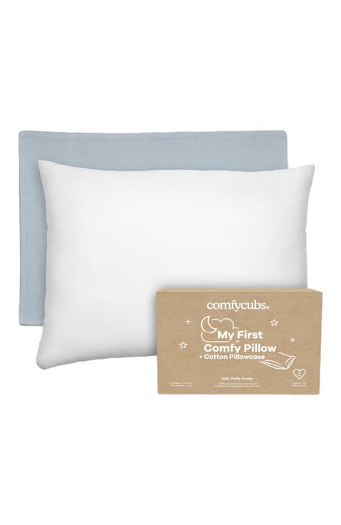 Toddler Pillows with Soft Cotton Pillow Case