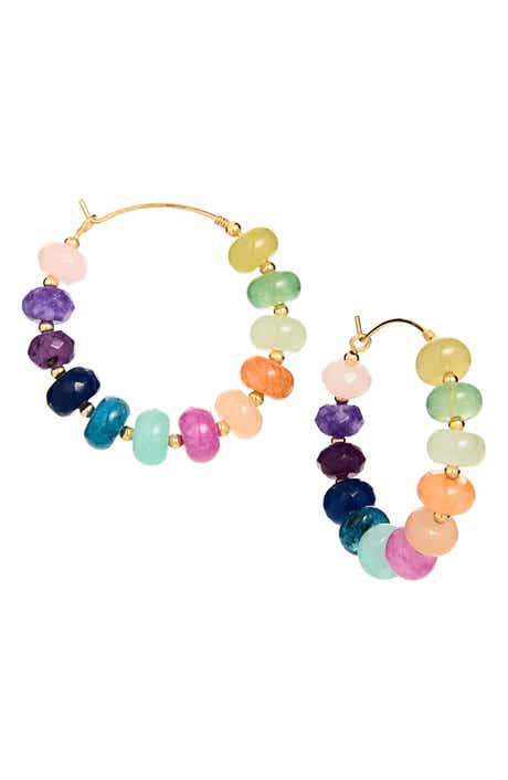 Beaded Hoop Earrings