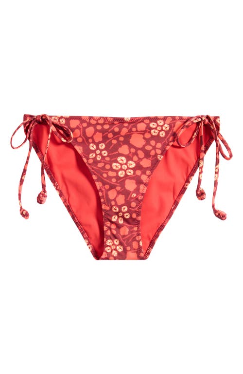 Shop Ulla Johnson Maria Side Tie Bikini Bottoms In Coral