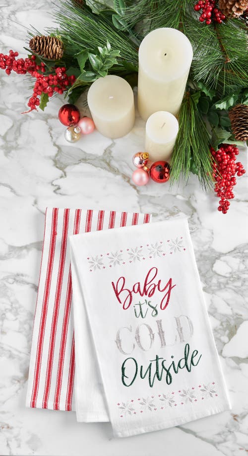 C & F Home C&f Home Baby It's Cold Outside Towel In White