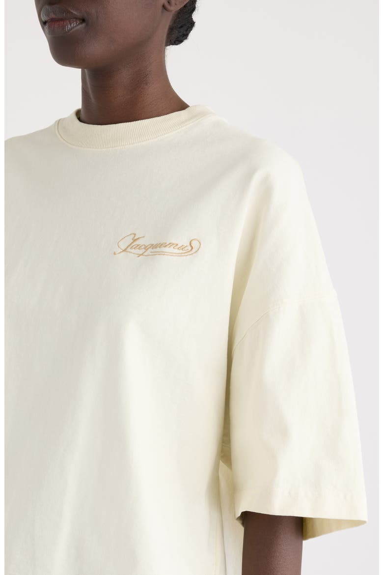 Le T-Shirt Corto Logo Embroidered T-Shirt, Alternate, color, UNI CLUB BEIGE