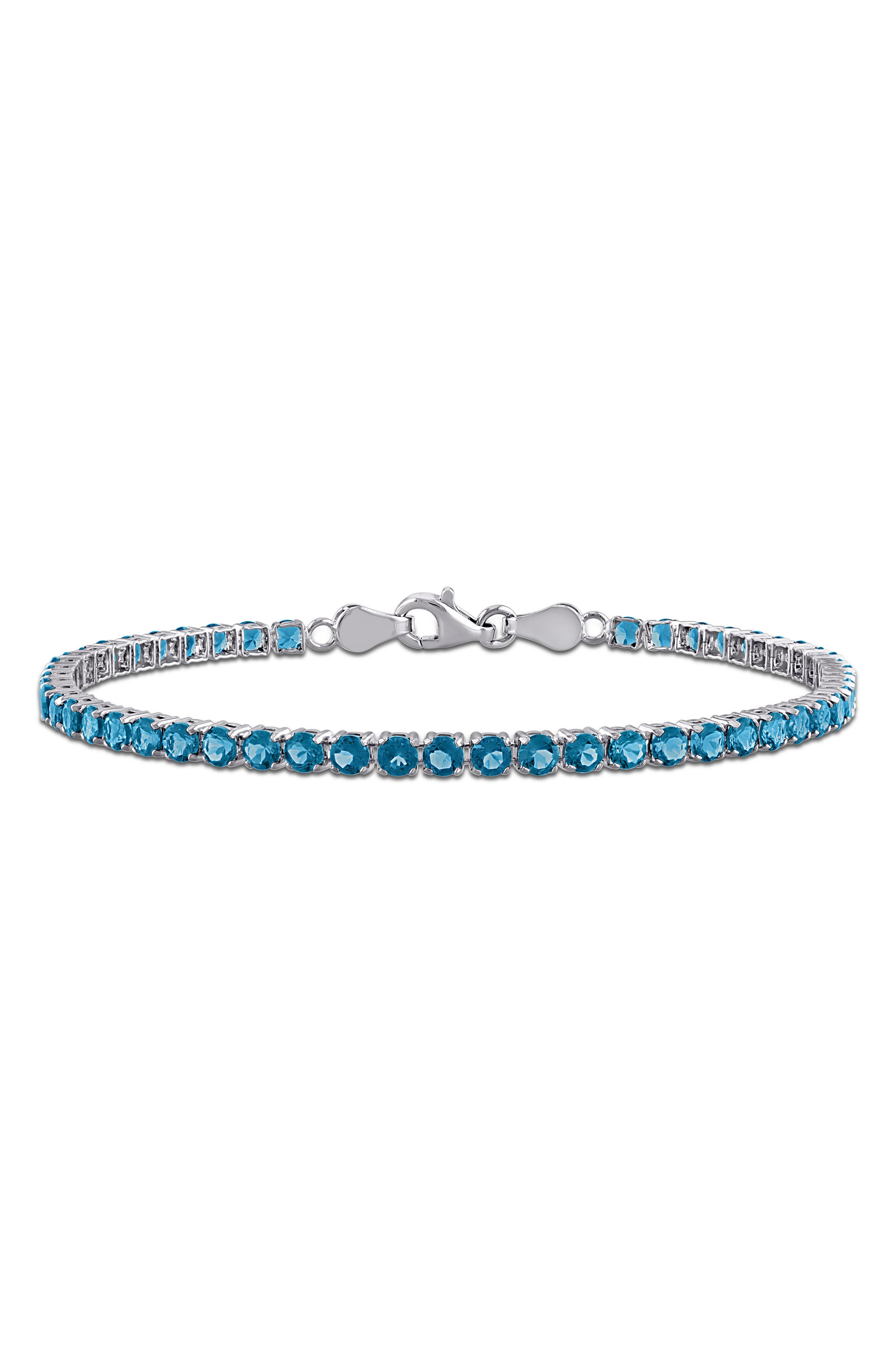 DELMAR London Blue Topaz Tennis Bracelet