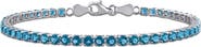 DELMAR London Blue Topaz Tennis Bracelet