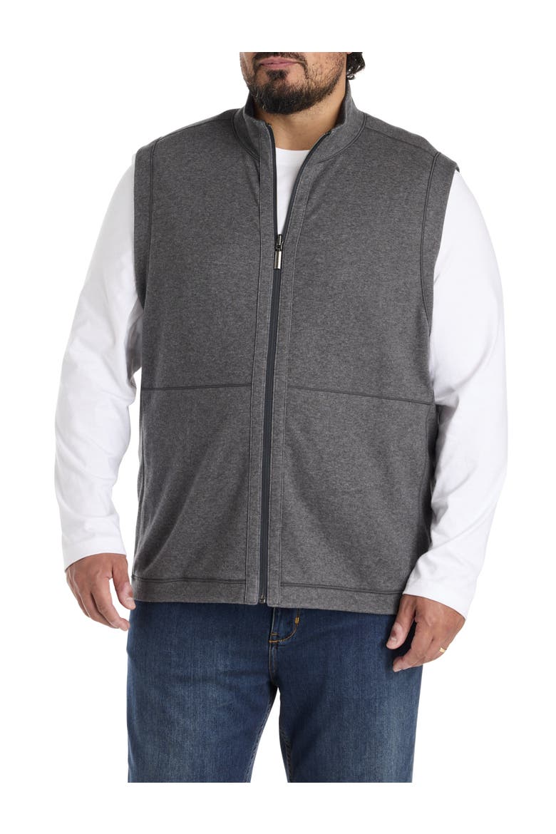 Big & Tall Flip Coast Reversible Vest, Alternate, color, BLACK HEATHER