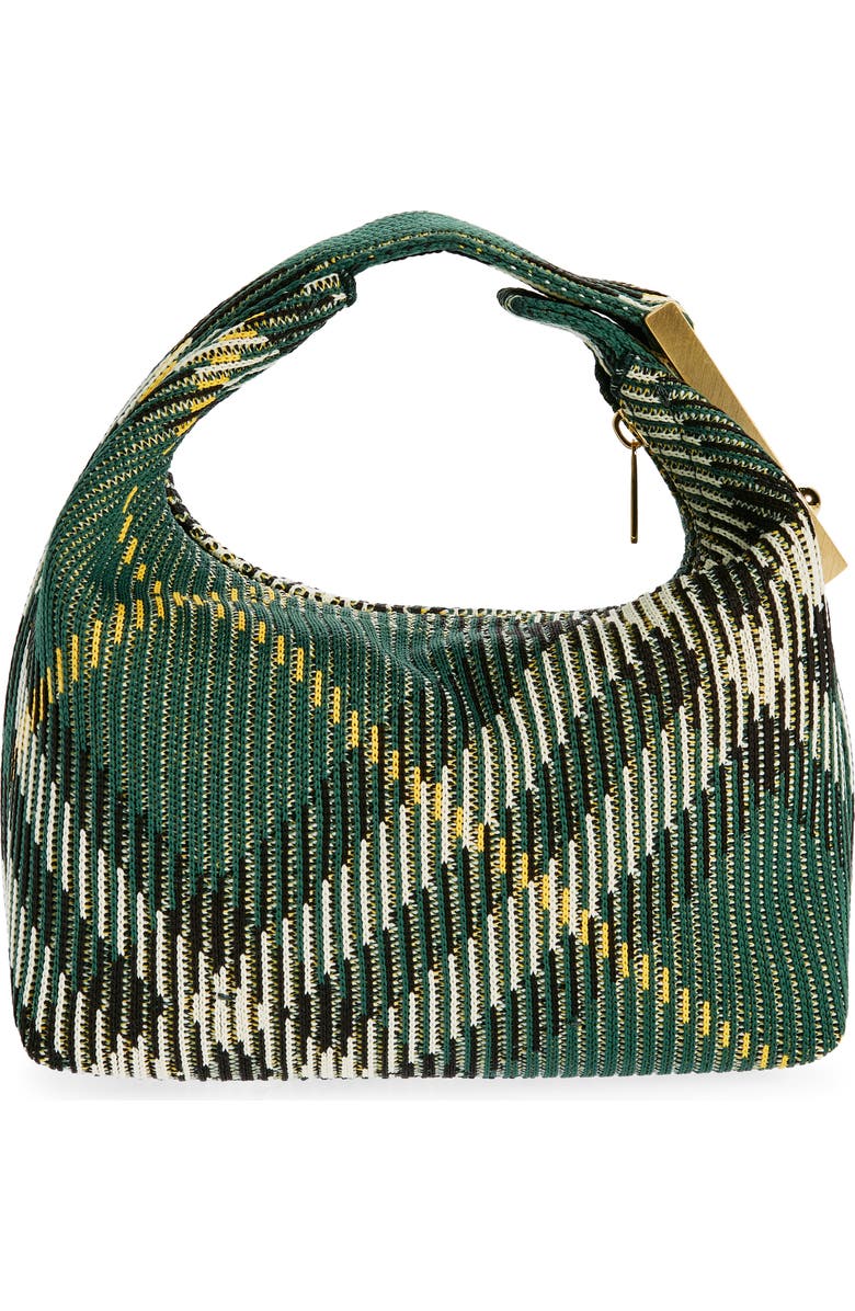 Burberry Mini Check Hobo Bag, Alternate, color,