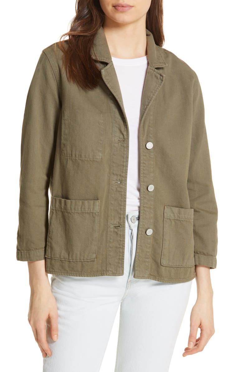 TRAVE Ingrid Relaxed Denim Chore Jacket, Main, color, 