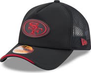 New Era Men's New Era Black San Francisco 49ers 2026 Sideline Apex 9FORTY Adjustable Trucker Hat