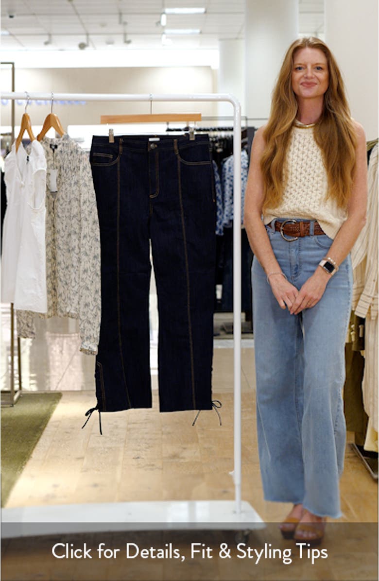 Lace-Up Detail Crop Jeans, sales video thumbnail