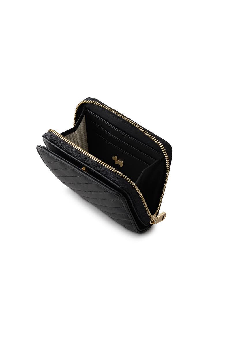 Dukes Place - Quilt Medium Zip Around Wallet, Alternate, color, Black