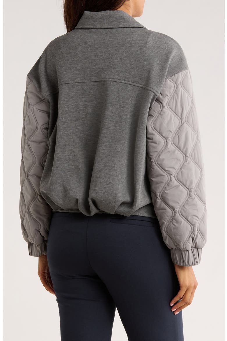 Mixed Media Liner Jacket, Alternate, color, STONE GREY/ HEATHER GREY