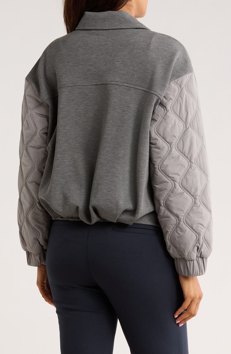 Bernardo Mixed Media Liner Jacket, Alternate, color, Stone Grey/ Heather Grey