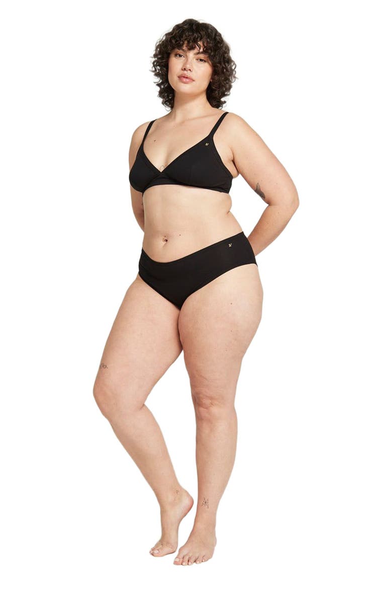 The Organic Cotton Midi Brief 3 Pack, Alternate, color, Black