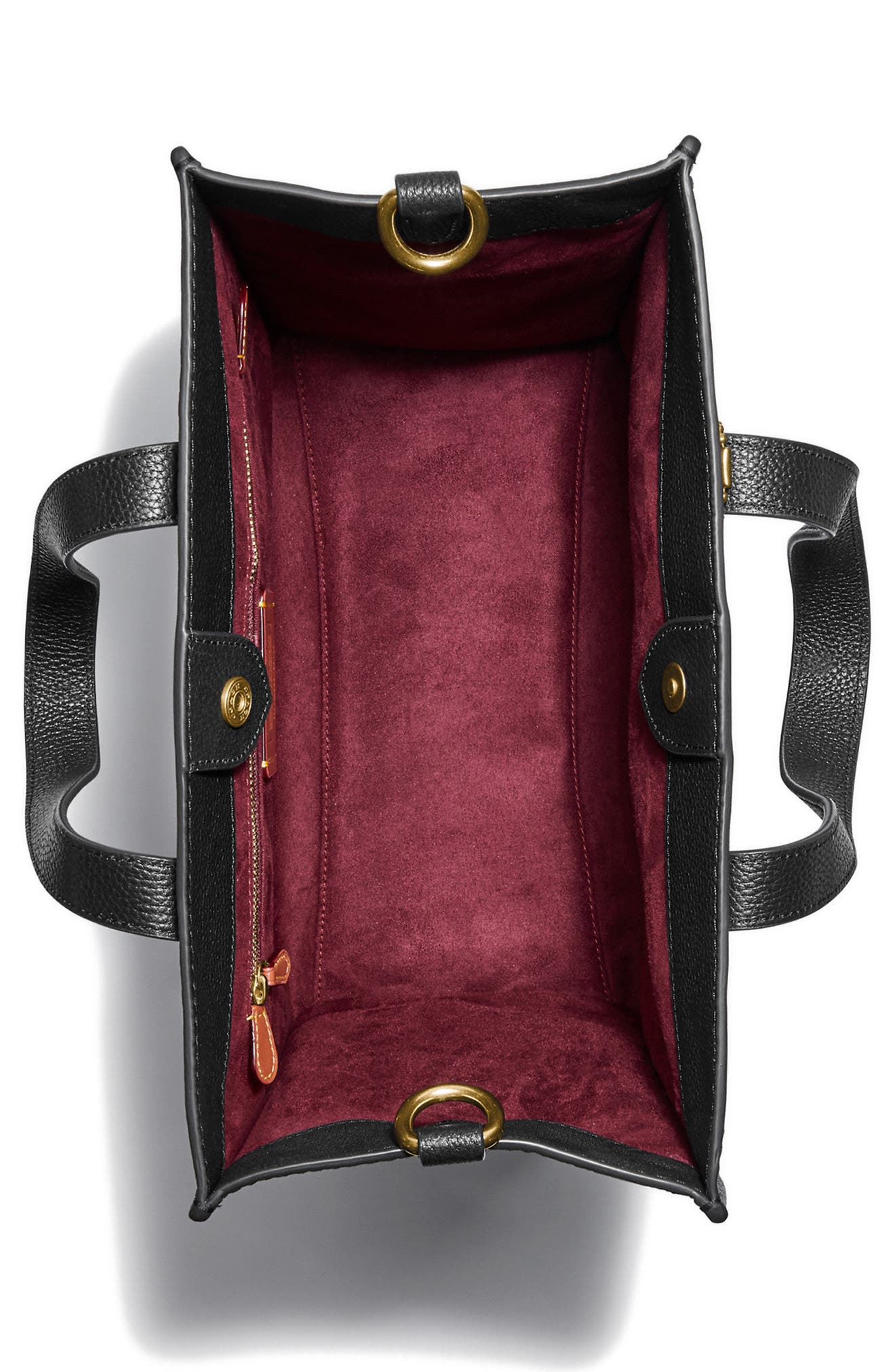 Horse & Carriage Coated Canvas Tote, Alternate, color, BRASS/ BLACK BROWN