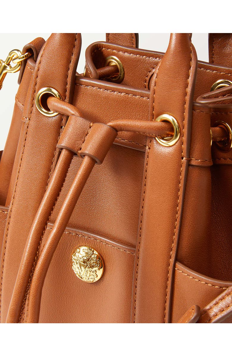 Veronica Beard Mini Goody Leather Bucket Bag, Alternate, color, Hazelwood