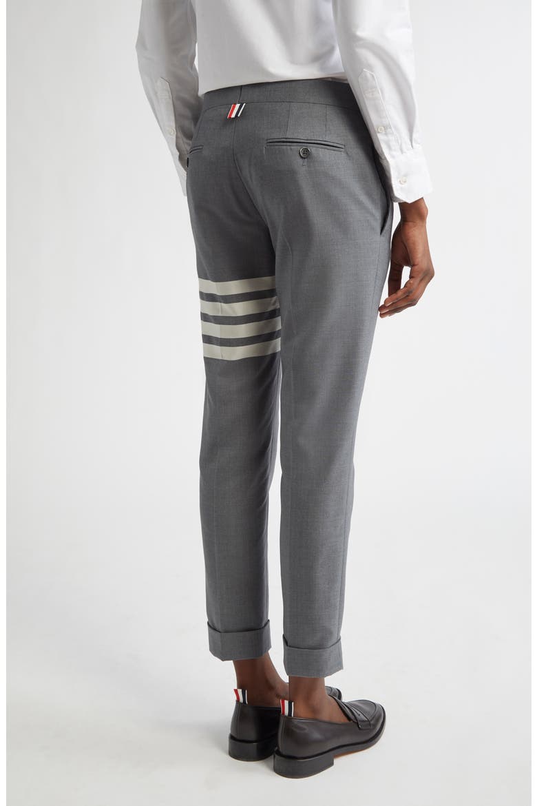 4-Bar Wool Crop Skinny Pants, Alternate, color, MED GREY