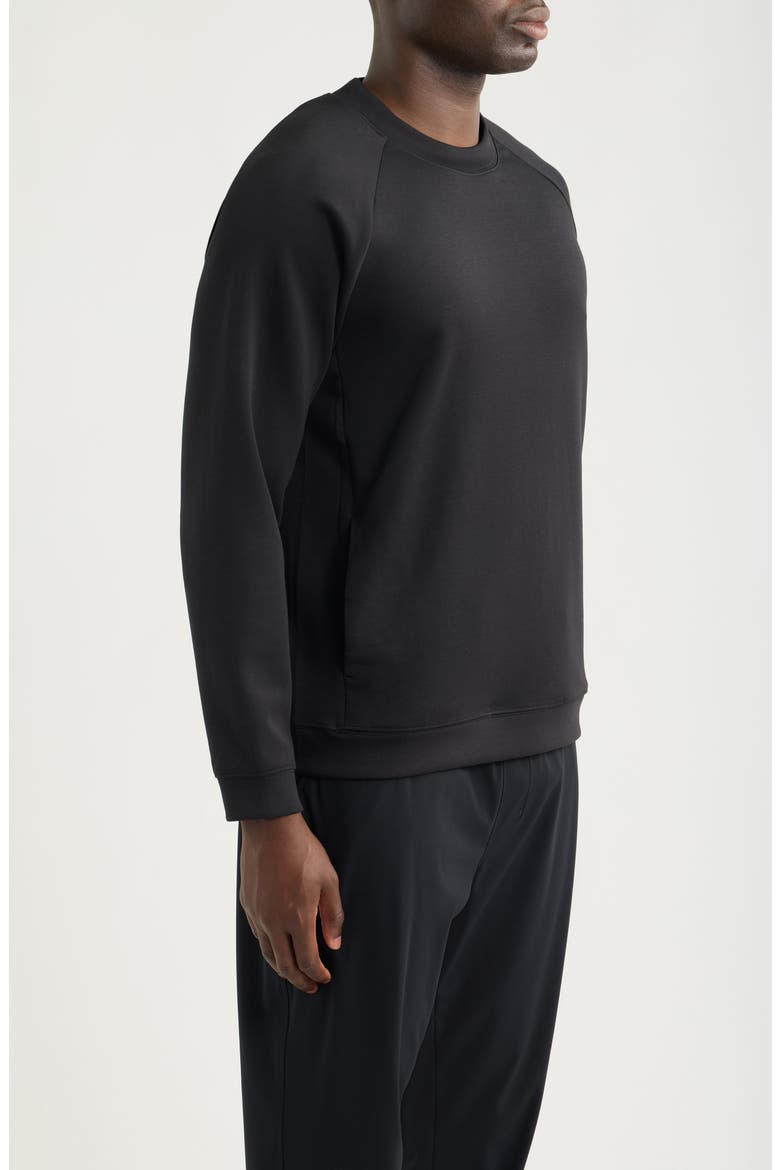 Flex Double Knit Crewneck Sweatshirt, Alternate, color, BLACK