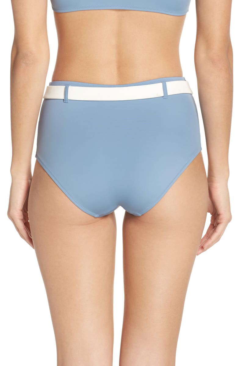 Solid & Striped The Quinn Belted High Waist Bikini Bottoms, Alternate, color,