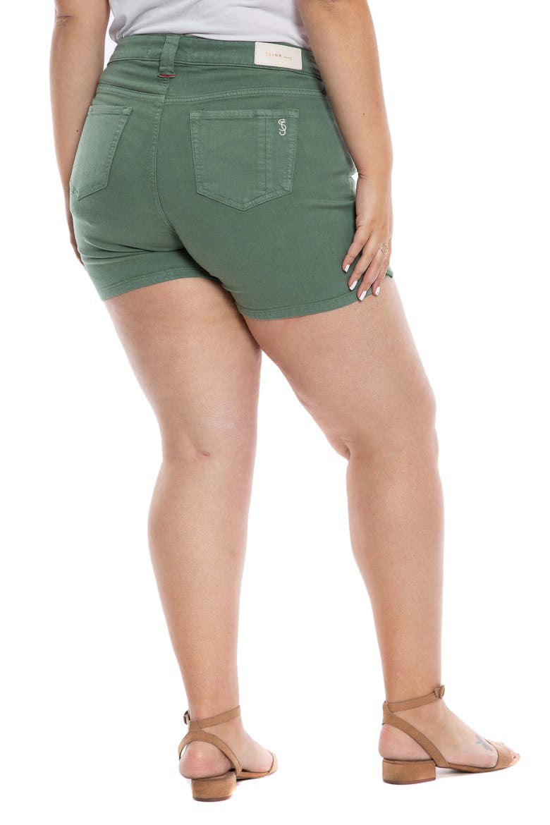 Vented Denim Shorts, Alternate, color, MYRTLE