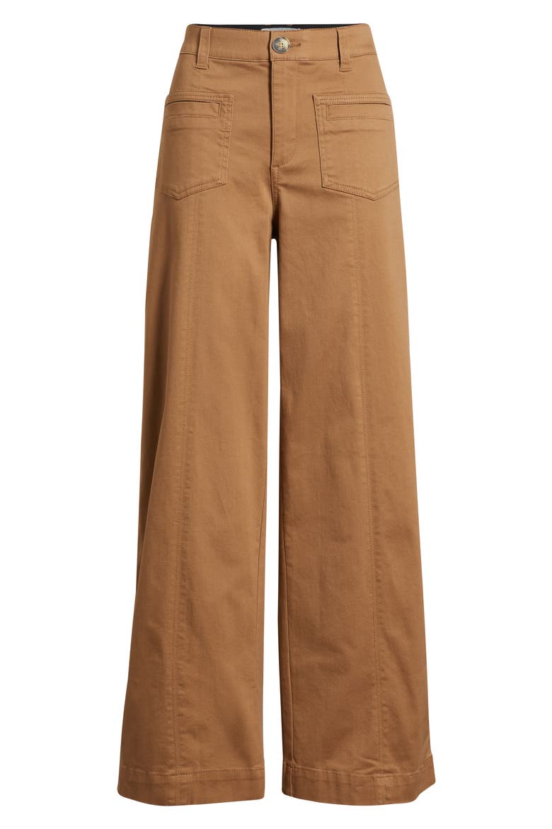 Skyrise Patch Pocket Wide Leg Pants, Alternate, color, CANDIED WALNUT