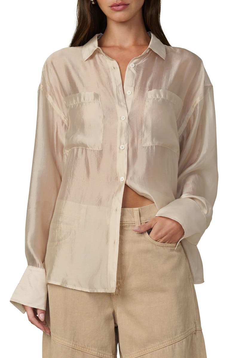 Joe's Jeans The Organza Boyfriend Shirt, Main, color, Prosecco