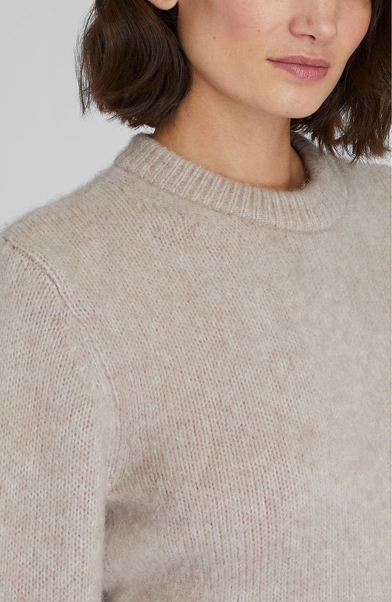 Club Monaco Relaxed Crewneck Crop Wool Blend Sweater, Alternate, color, 